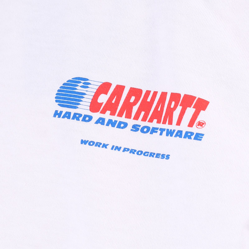 мужская белая футболка Carhartt WIP S/S Software T-Shirt I029619-white - цена, описание, фото 2